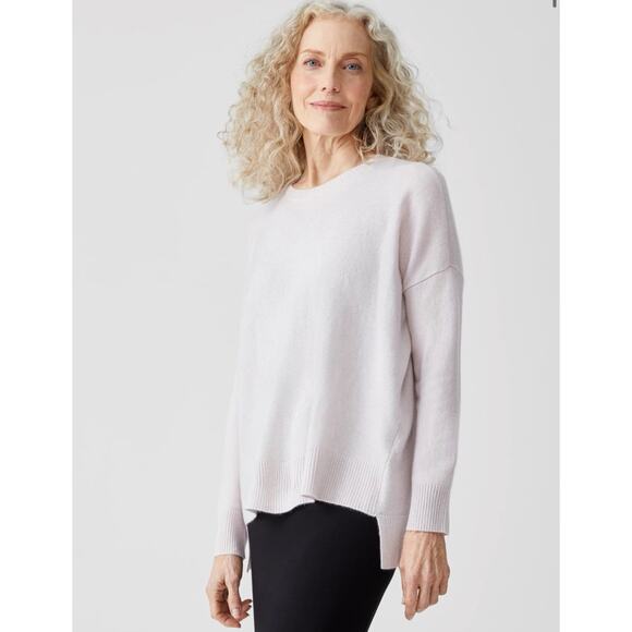 Eileen Fisher Cashmere Lilac Lavender Sweater Pullover Soft Cozy - Picture 1 of 13